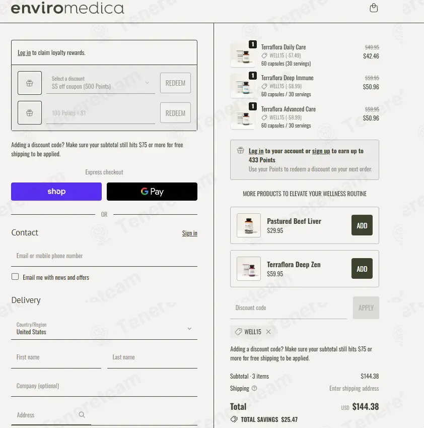Enviromedica coupon code: 15% off with WELL15. Tested and valid as 1 week ago.