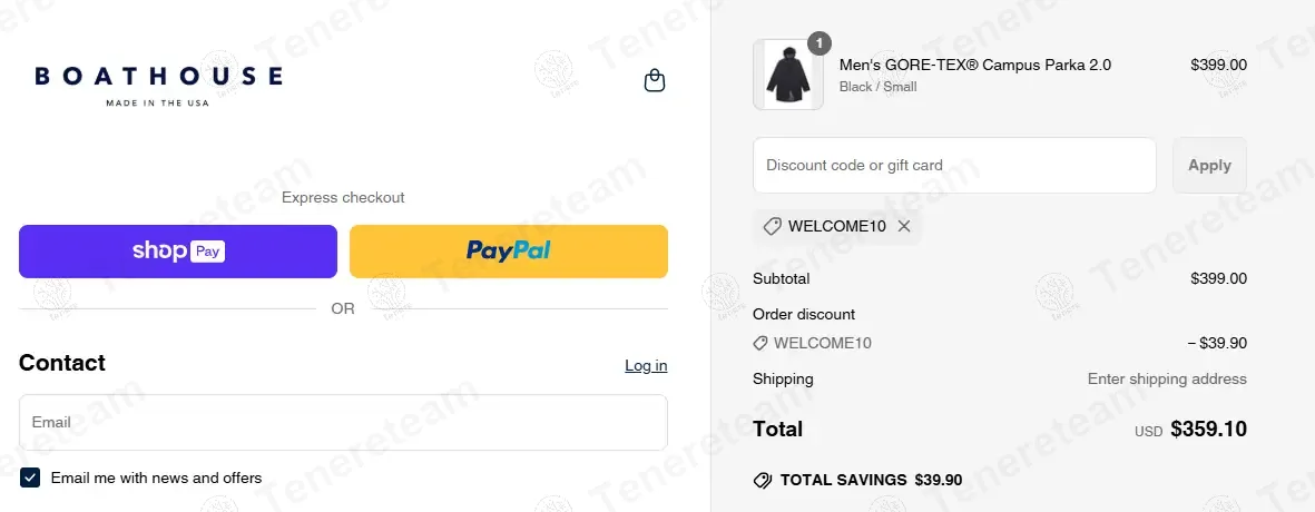 Boathouse Sports coupon code: 10% off with WELCOME10. Tested and valid as 1 year ago.