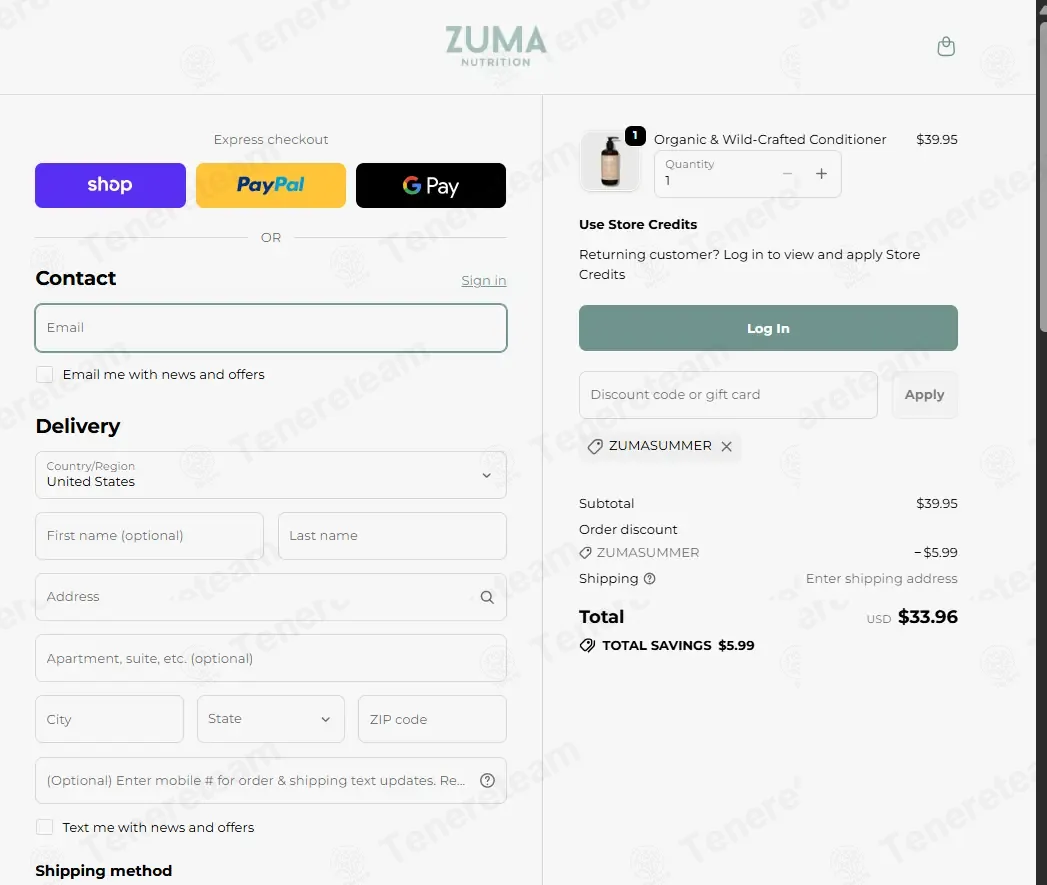 Zuma Nutrition coupon code: 15% off with ZUMASUMMER. Tested and valid as 3 days ago.