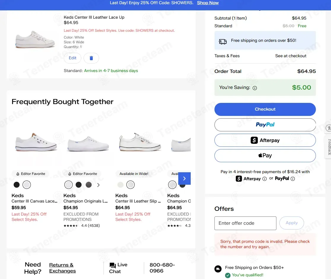 Keds coupon code: 30% off with WE30-KET. Tested and valid as 2 months ago.
