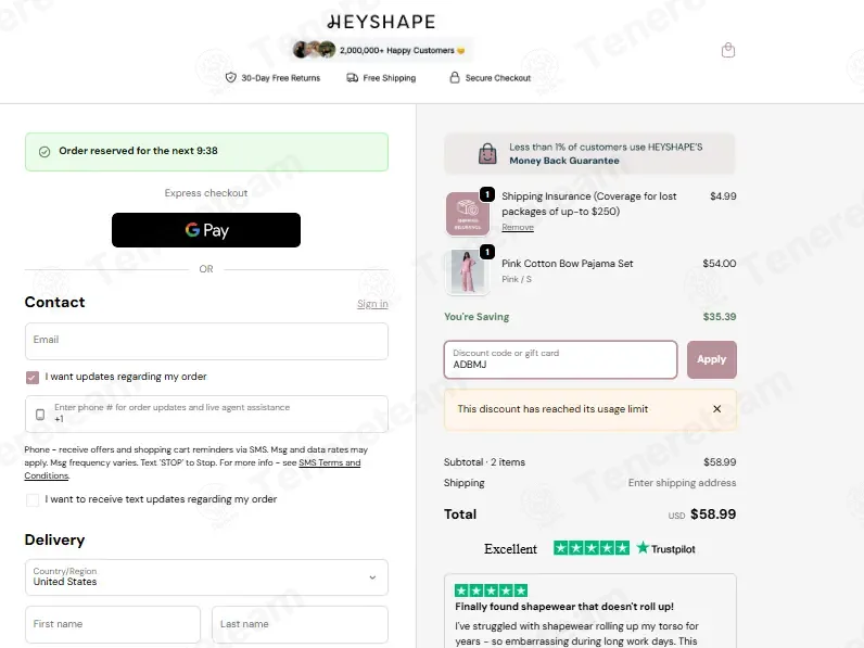 HeyShape coupon code: 10% off with ADBMJ. Tested and valid as 4 weeks ago.