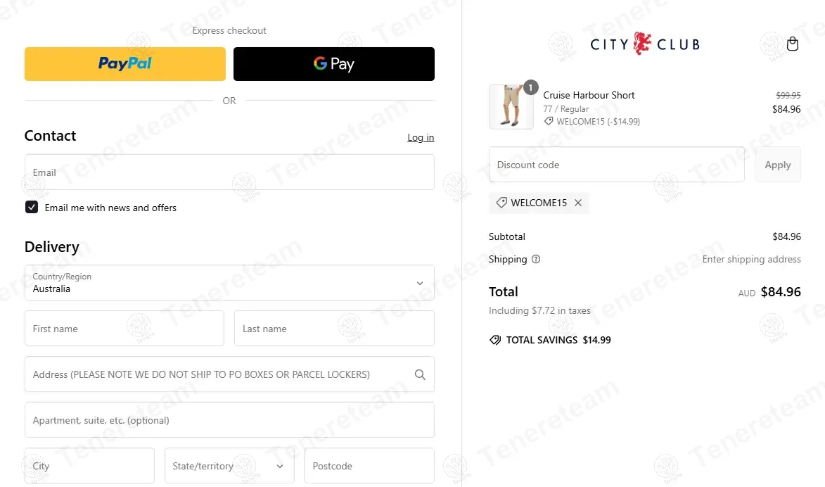 City Club coupon code: 15% off with WELCOME15. Tested and valid as 8 months ago.
