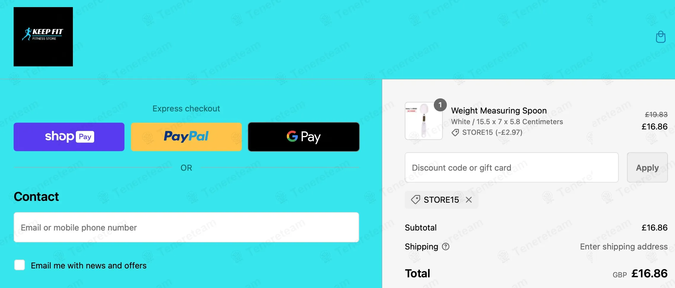 Keep Fit Fitness Store coupon code: 15% off with store15. Tested and valid as 1 year ago.