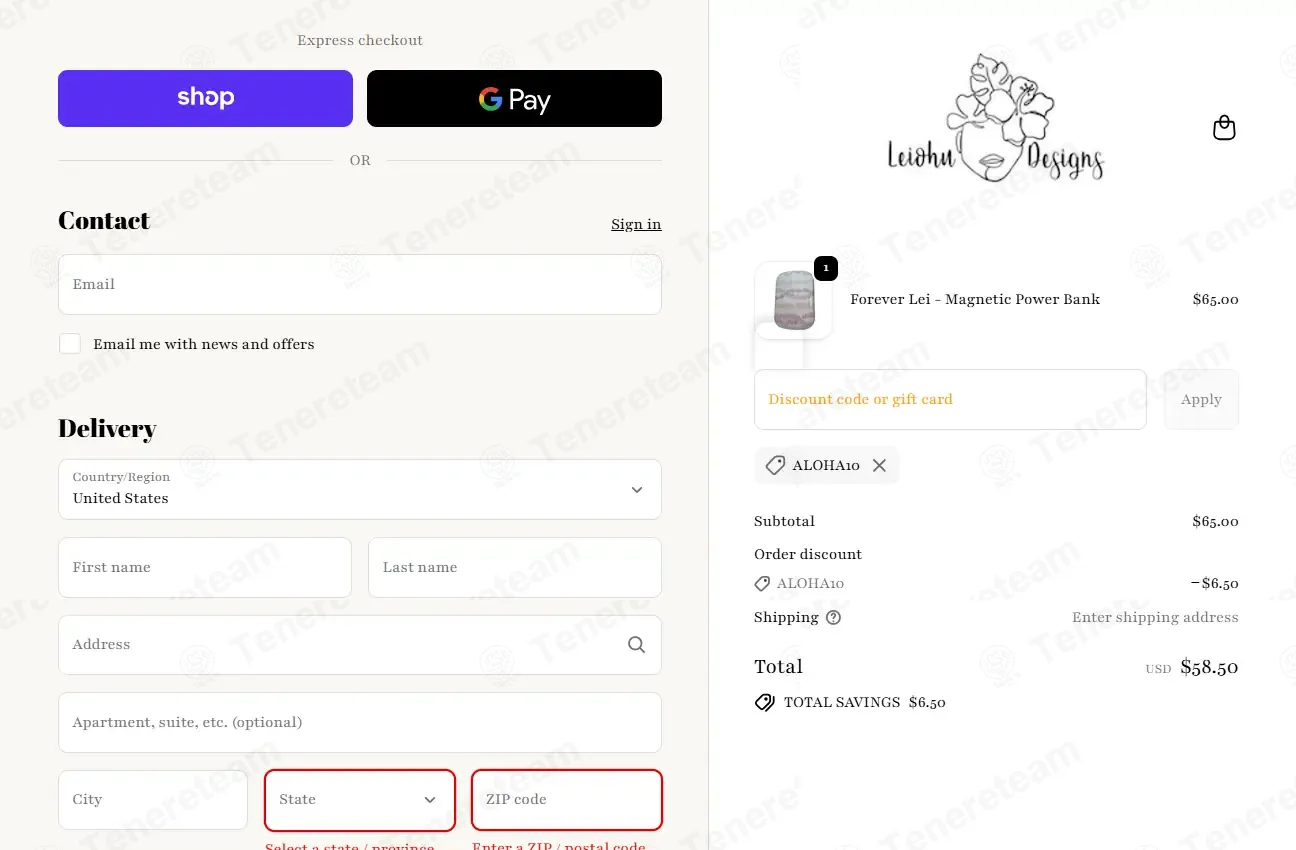 Leiohu Designs coupon code: 10% off with ALOHA10. Tested and valid as 7 months ago.