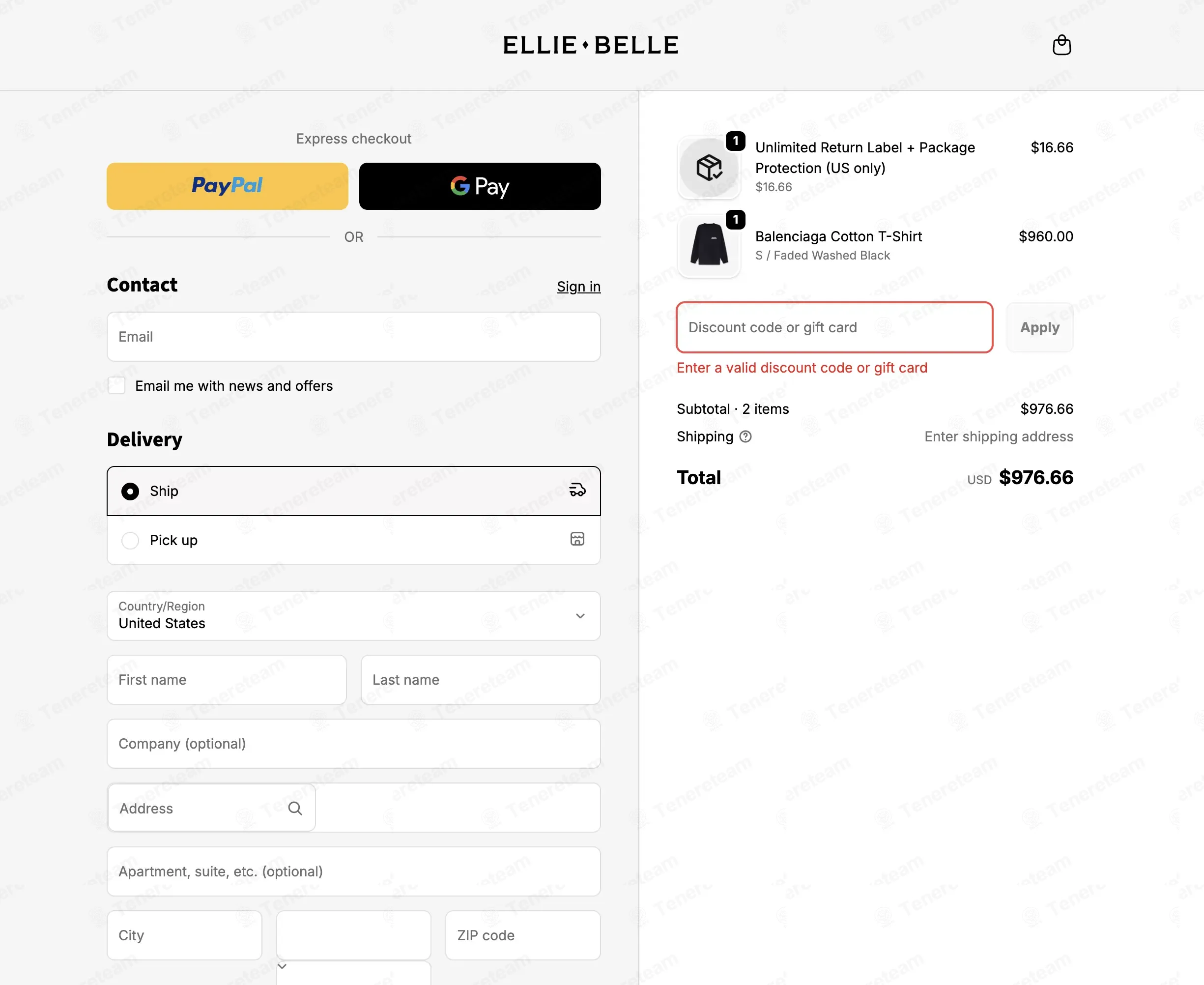 Ellie Belle coupon code: 5% off with 2CMD-RPWX-U86R. Tested and valid as 3 months ago.