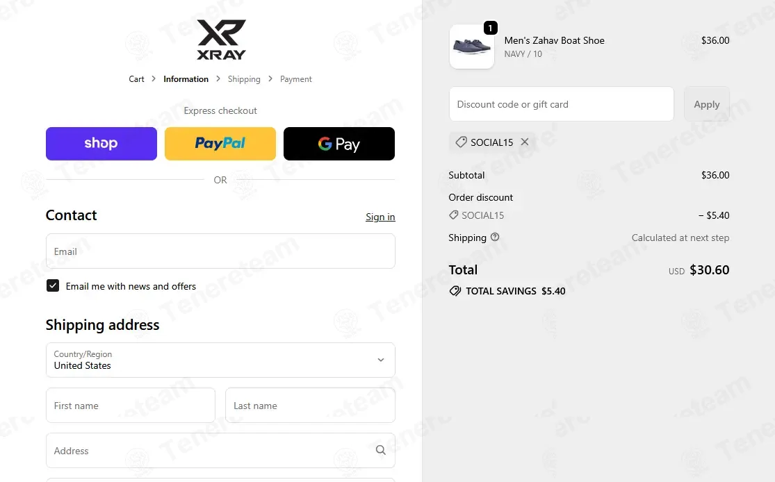 Xray Footwear coupon code: 15% off with SOCIAL15. Tested and valid as 6 months ago.