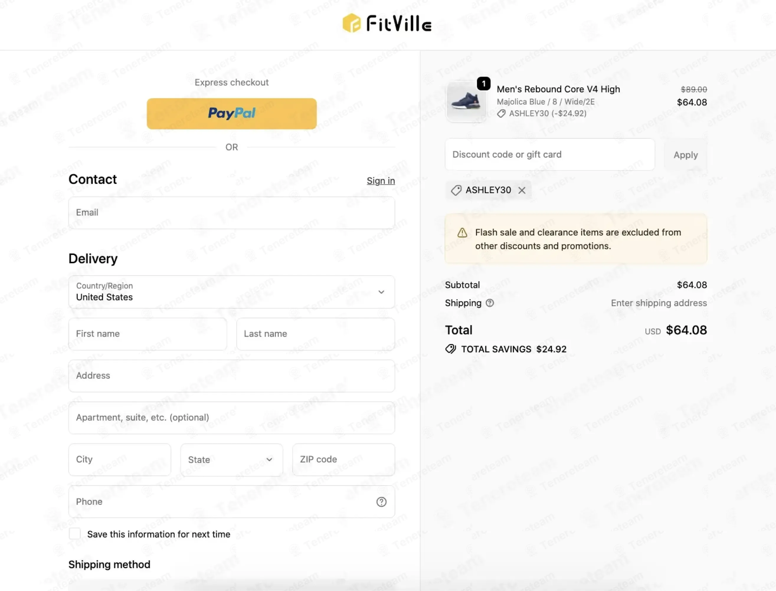 The FitVille coupon code: 30% off with ASHLEY30. Tested and valid as 1 month ago.
