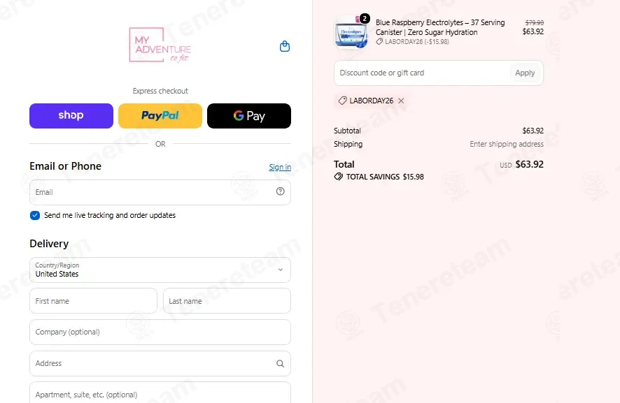 My Adventure to Fit apply coupon code