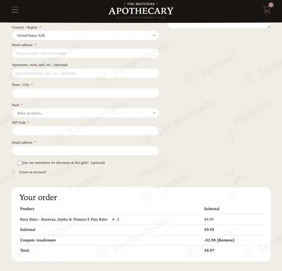 The Brothers Apothecary coupon code: 30% off with MUSHROOM. Tested and valid as 8 months ago.