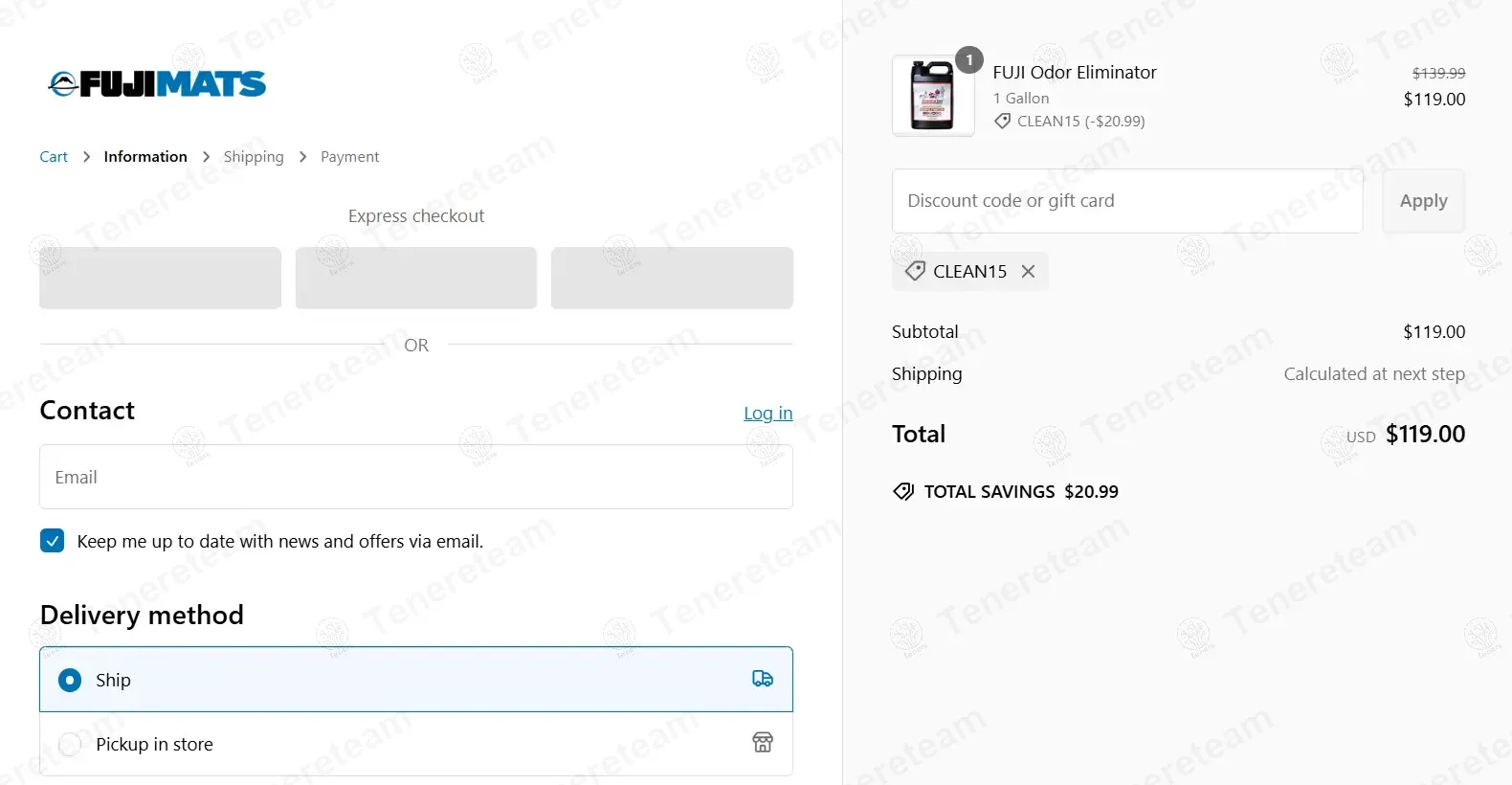 FUJI Mats coupon code: 15% off with CLEAN15. Tested and valid as 1 year ago.