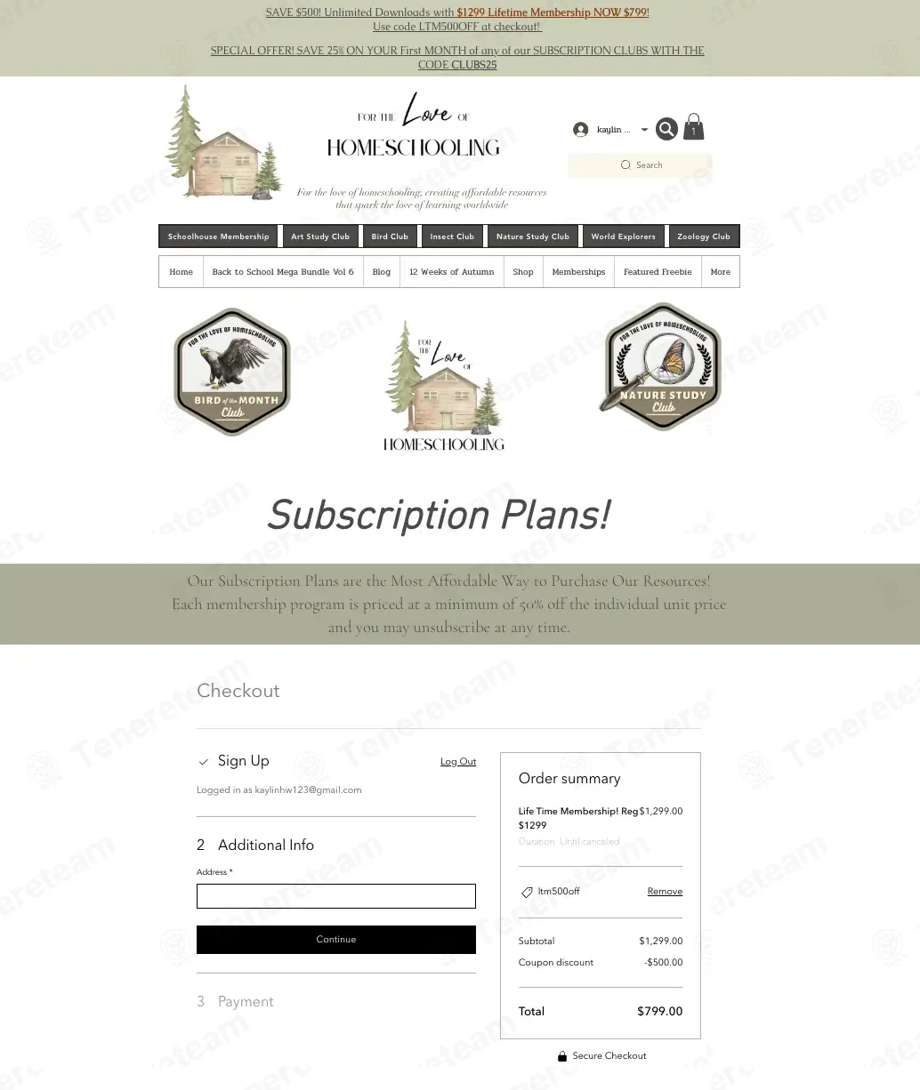 For The Love Of Homeschooling coupon code verified as working at checkout