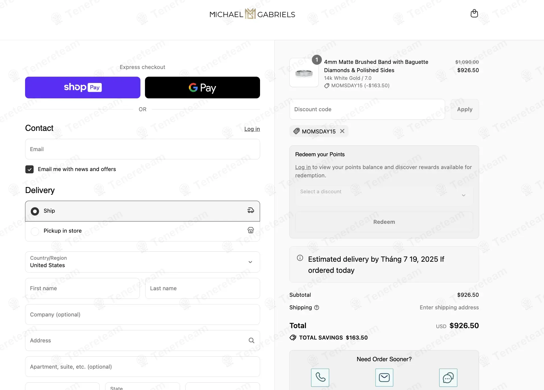 Michael Gabriels coupon code: 15% off with MOMSDAY15. Tested and valid as 10 months ago.