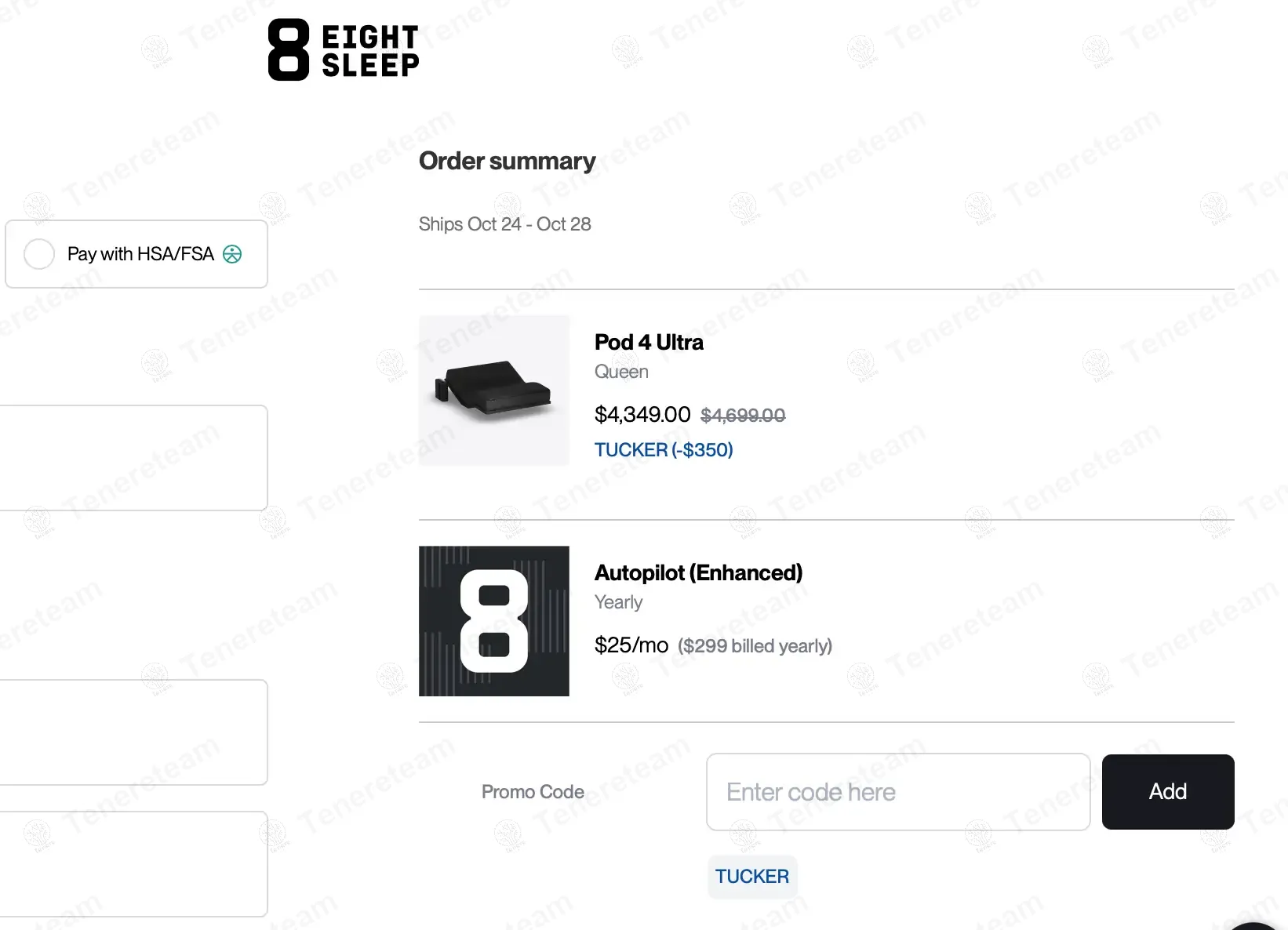 Eight Sleep apply coupon code