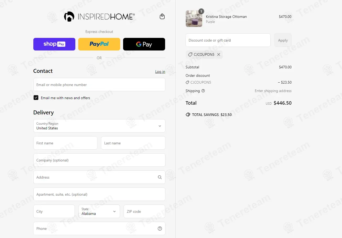 Shop Inspired Home coupon code: €5 off with CJCOUPON5. Tested and valid as 11 months ago.