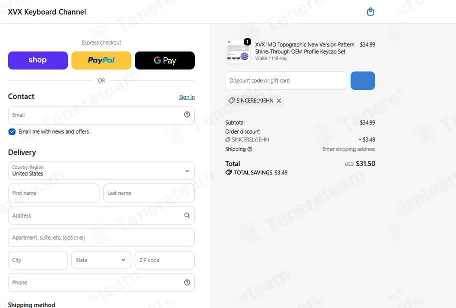 Xvx Keyboard coupon code: 10% off with SINCERELYJEHN. Tested and valid as 6 days ago.