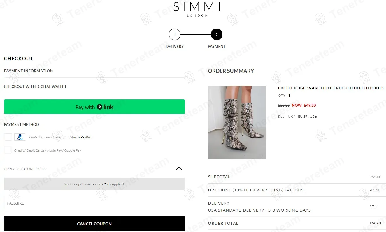 Simmi Shoes coupon code: 10% off with FALLGIRL. Tested and valid as 1 year ago.