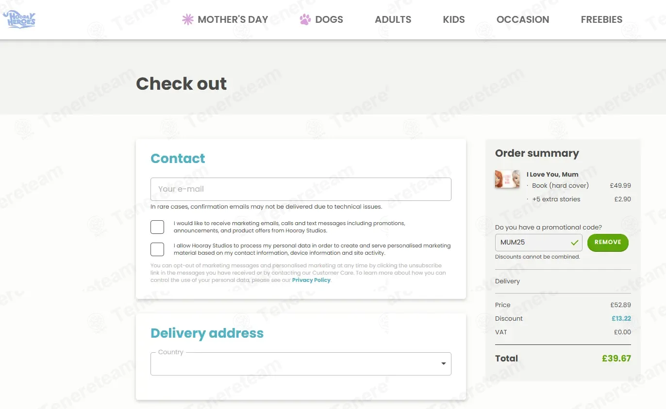 Hooray Heroes Uk apply coupon code