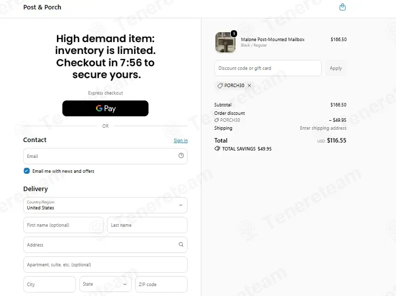 Post And Porch coupon code: 30% off with PORCH30. Tested and valid as 1 week ago.