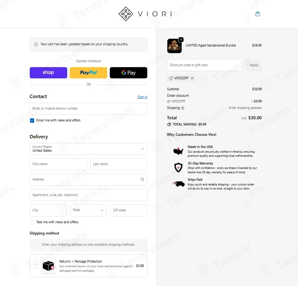 Viori coupon code: 25% off with VIP25OFF. Tested and valid as 1 month ago.
