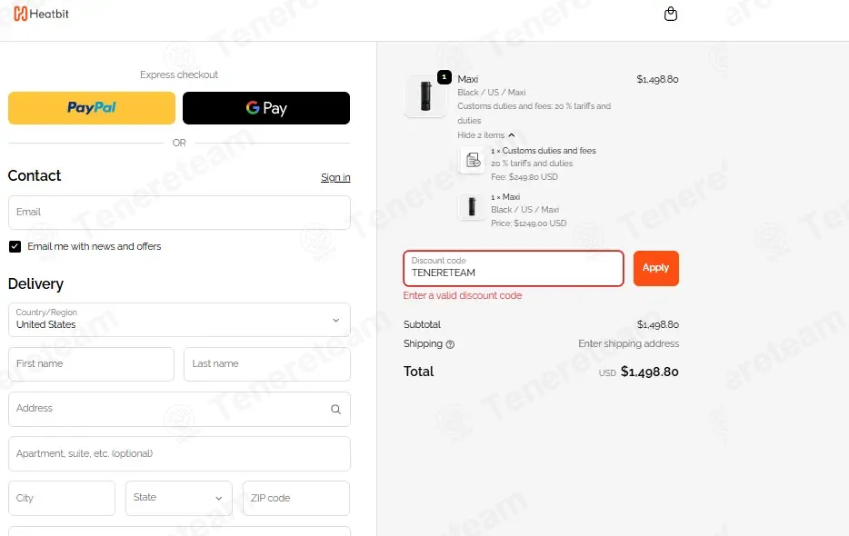 Heatbit coupon code: 5% off with TENERETEAM. Tested and valid as 2 months ago.