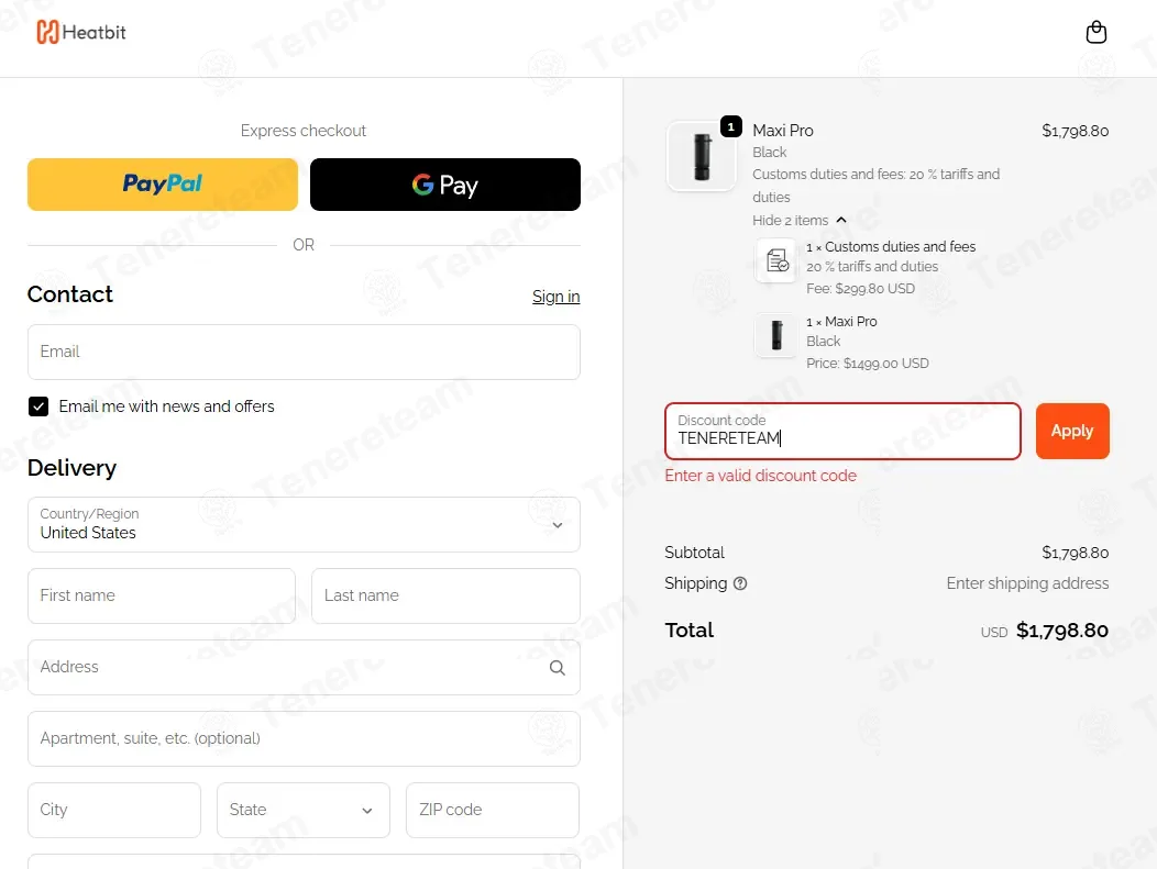 Heatbit coupon code: 5% off with TENERETEAM. Tested and valid as 2 months ago.