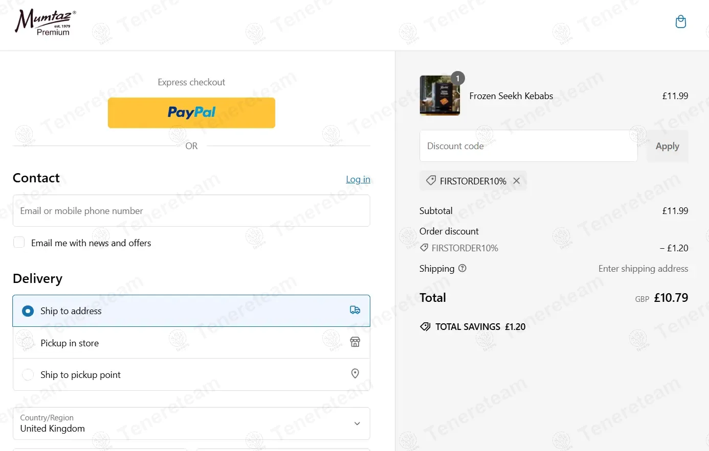 Mumtaz Premium coupon code: 10% off with FIRSTORDER10%. Tested and valid as 1 year ago.
