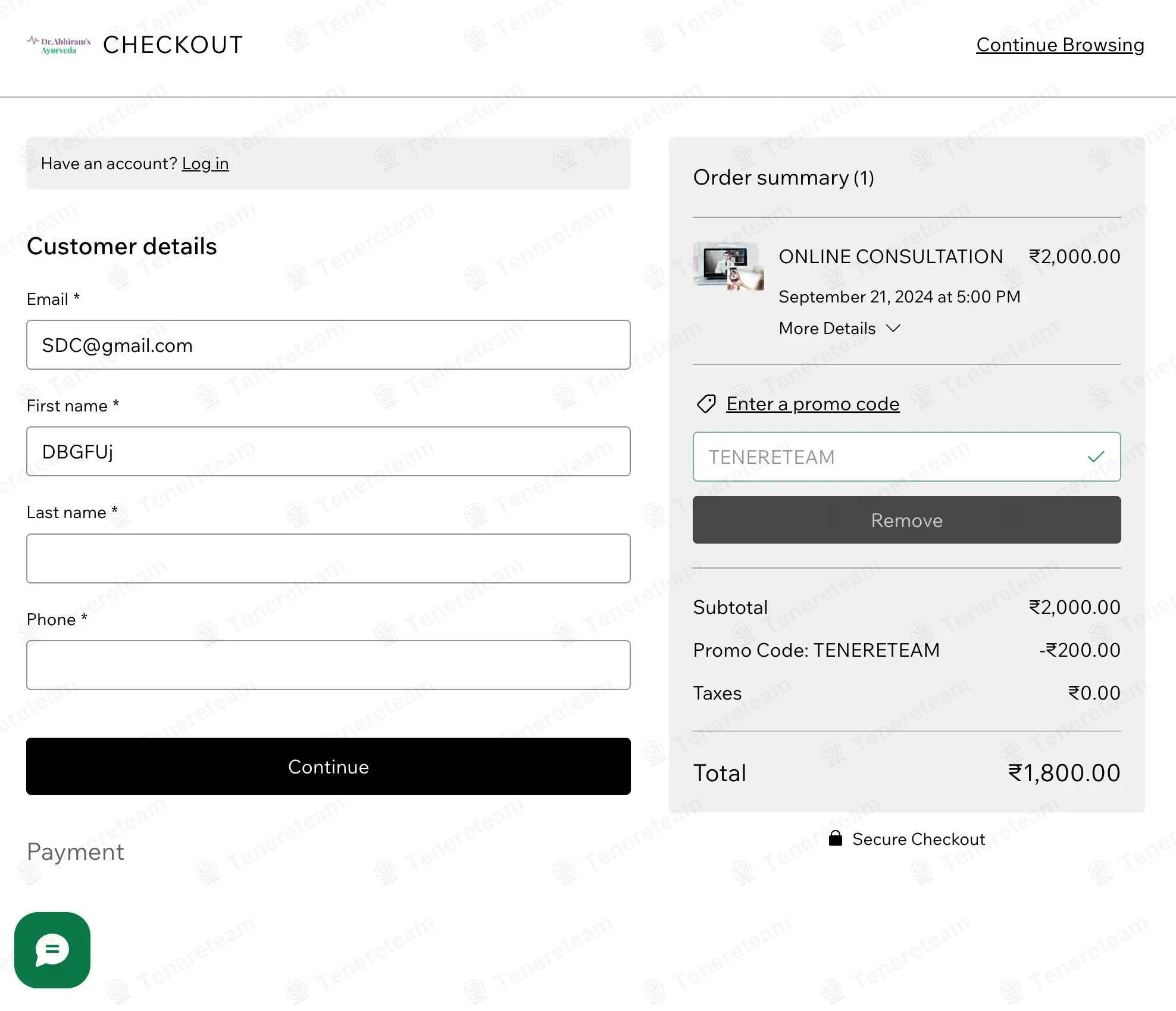 Get Dr. Abhiram’s Ayurveda coupon code: 10% off with TENERETEAM. Tested and valid as 1 year ago.