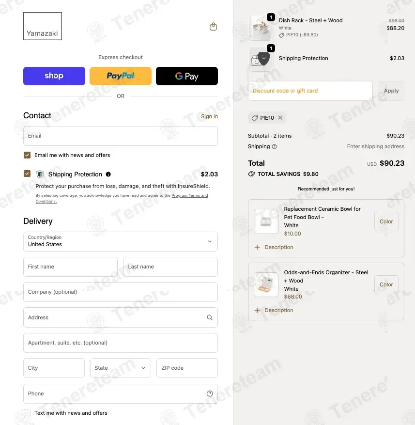 Yamazaki Home coupon code: 10% off with PIE10. Tested and valid as 5 months ago.