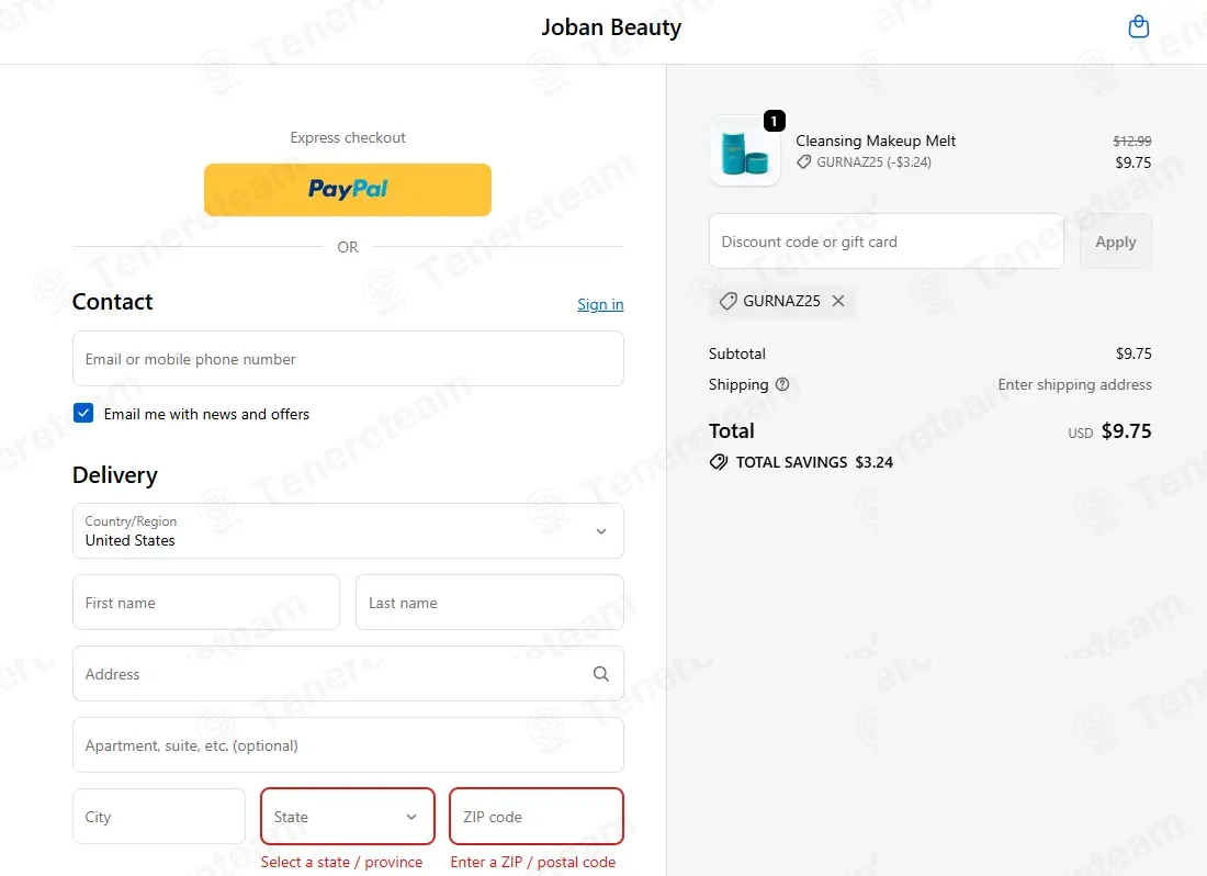 Joban Beauty coupon code: 25% off with gurnaz25. Tested and valid as 2 months ago.