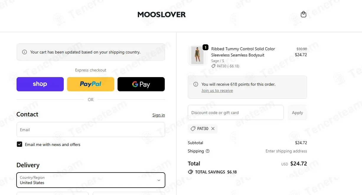 MoosLover coupon code: 30% off with PAT30. Tested and valid as 9 months ago.