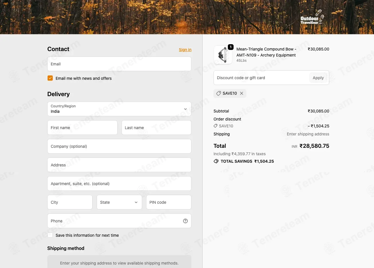 Outdoor Travel Gear coupon code: 5% off with SAVE10. Tested and valid as 14 hours ago.