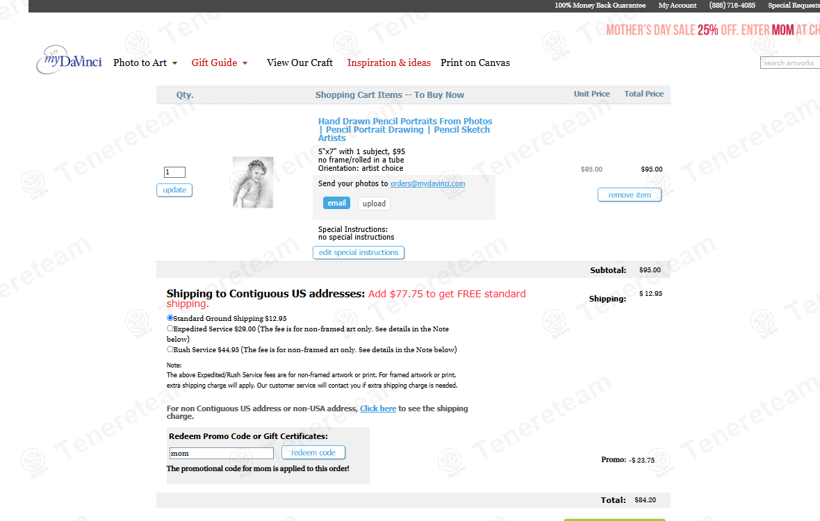 MyDaVinci apply coupon code