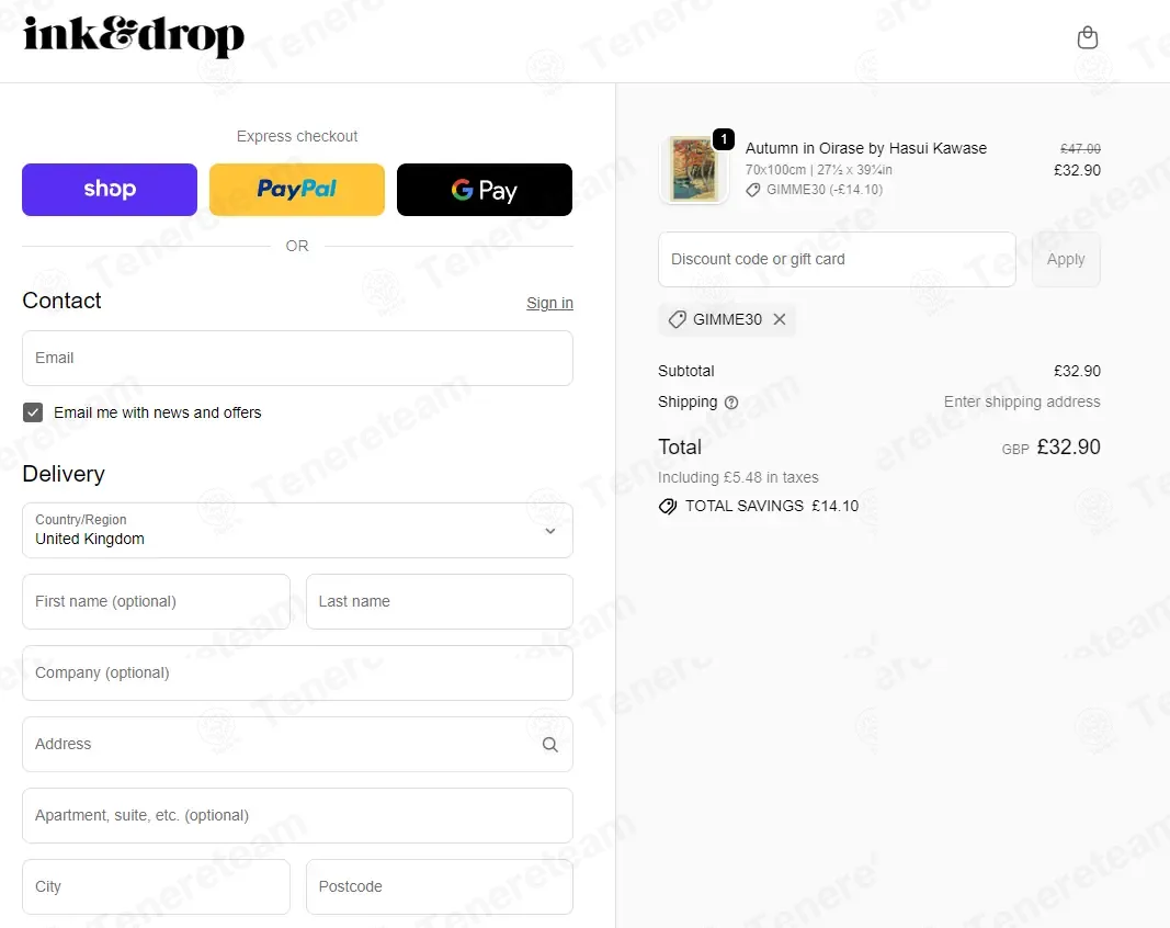 InkAndDrop coupon code: 30% off with GIMME30. Tested and valid as 1 month ago.