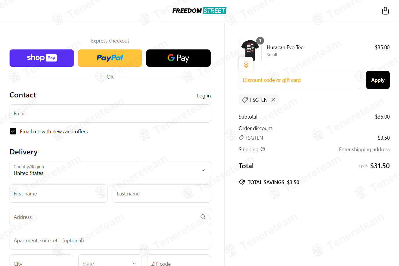 Freedom Street Garage coupon code: 10% off with FSGTEN. Tested and valid as 1 year ago.