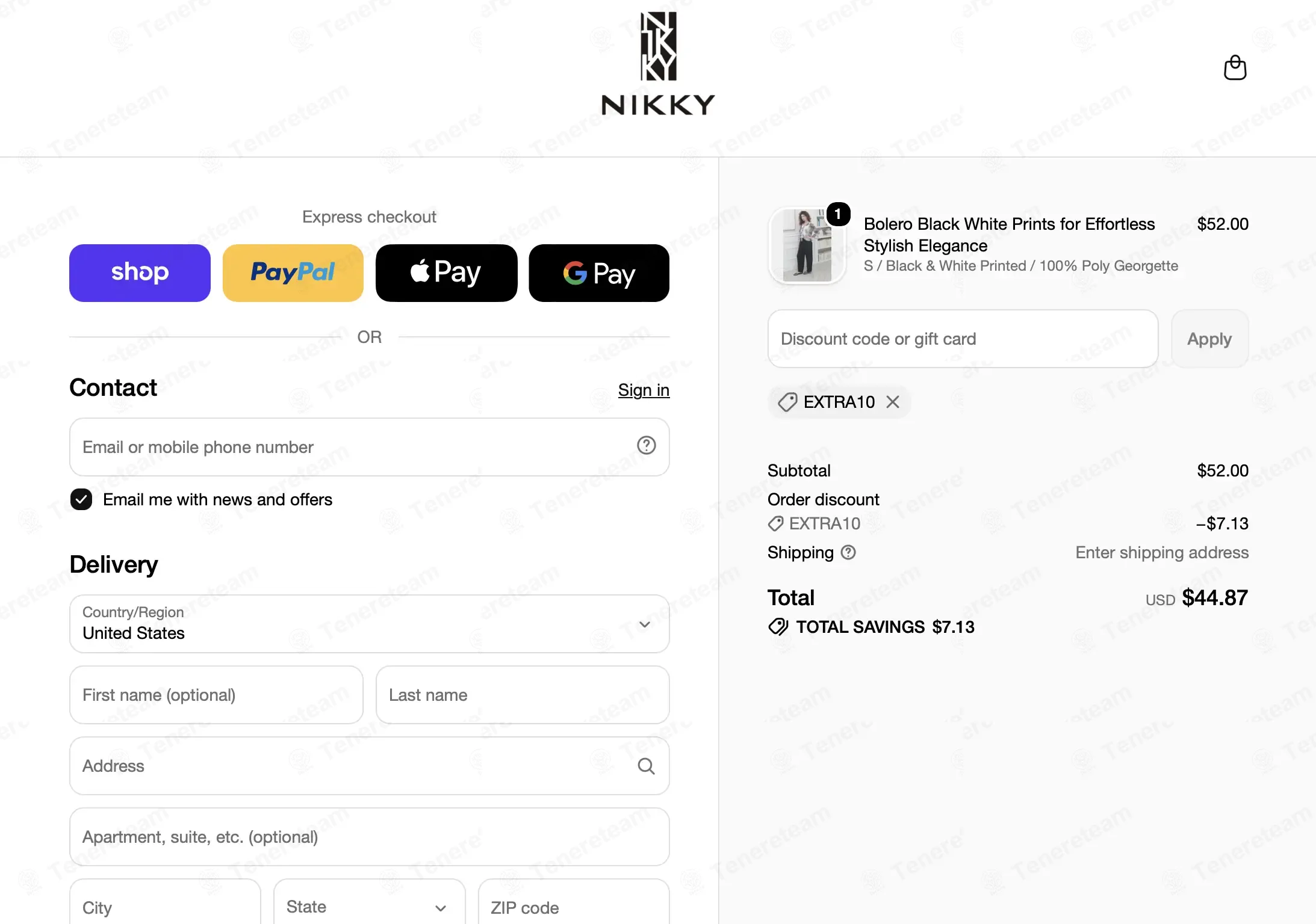 Nikky Apparels coupon code re-checked and confirmed working at checkout