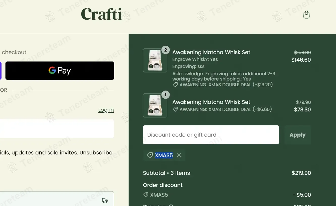 Getcrafti SG coupon code: $5 off with XMAS5. Tested and valid as 1 year ago.