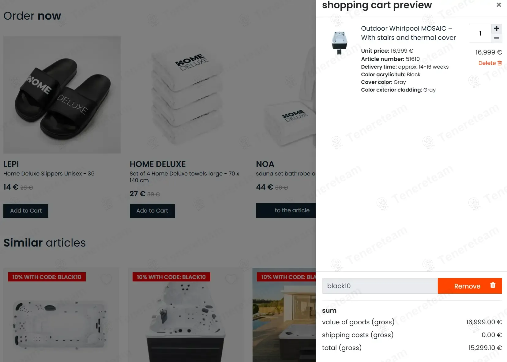 Home Deluxe GmbH DE coupon code: 10% off with black10. Tested and valid as 1 year ago.