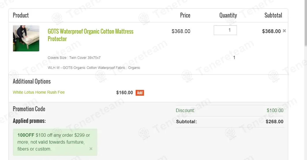 White Lotus Home coupon code: $100 off with 100OFF. Tested and valid as 9 months ago.