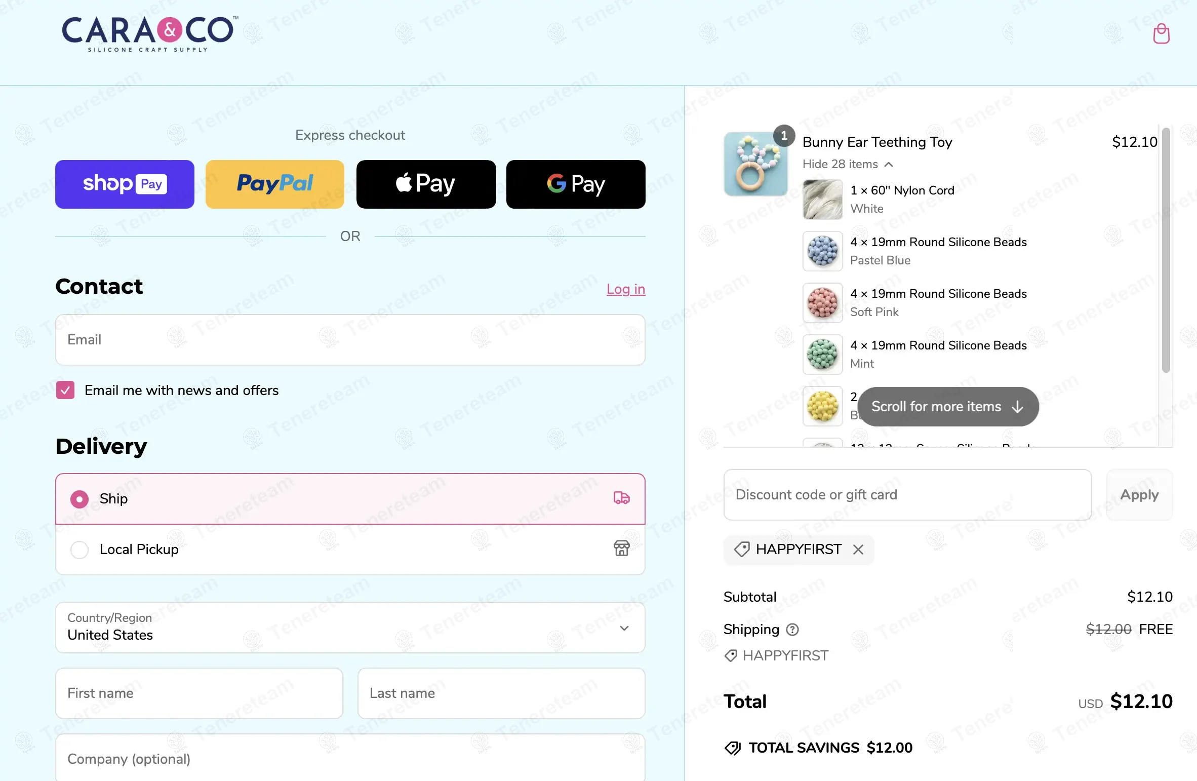 Cara & Co. coupon code: Sale off with HAPPYFIRST. Tested and valid as 1 year ago.