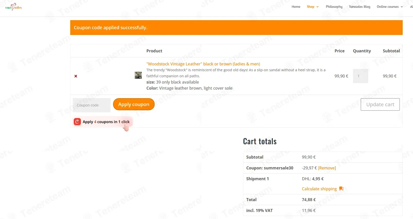 Tarasoles coupon code: 30% off with SummerSale30. Tested and valid as 1 month ago.