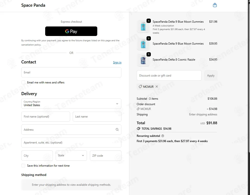 Space Panda coupon code: 40% off with MCMUR. Tested and valid as 3 weeks ago.