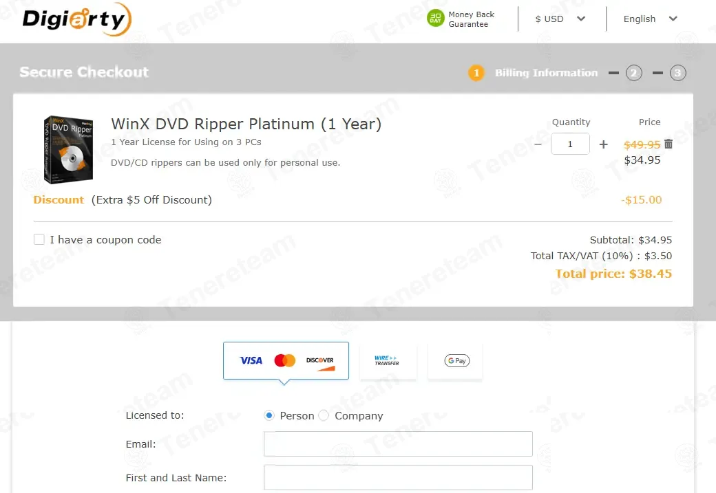 WinX DVD coupon code: $5 off with BFTLD5. Tested and valid as 1 month ago.