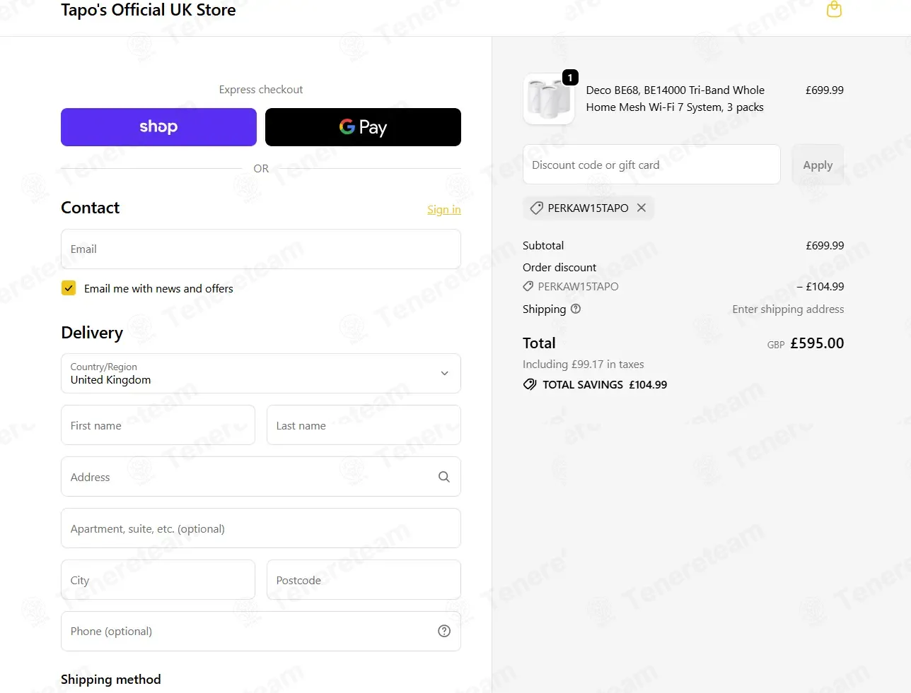 Tapo Store UK coupon code re-checked and confirmed working at checkout