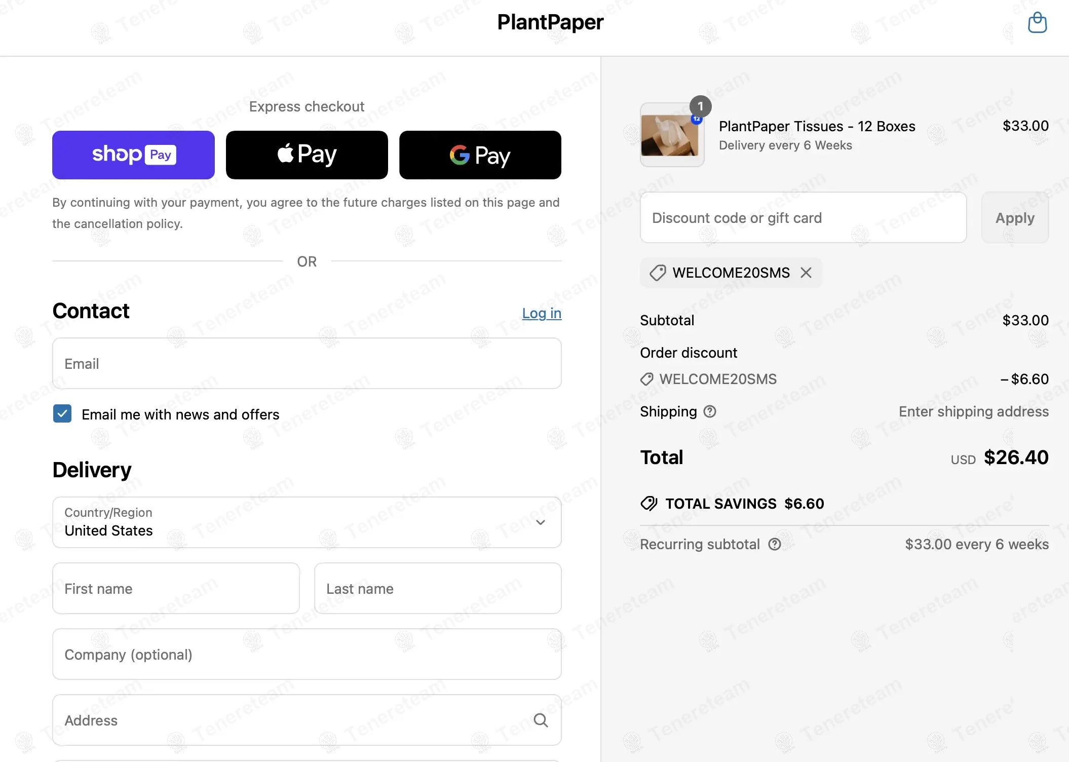 Plant Paper apply coupon code