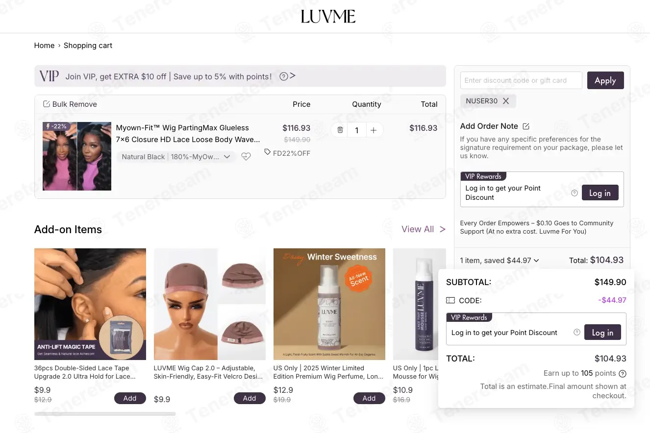 Luvme Hair coupon code: 30% off with NUSER30. Tested and valid as 19 hours ago.