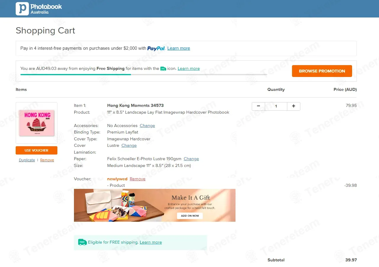 Photobook Australia coupon code: 65% off with newlywed. Tested and valid as 4 weeks ago.