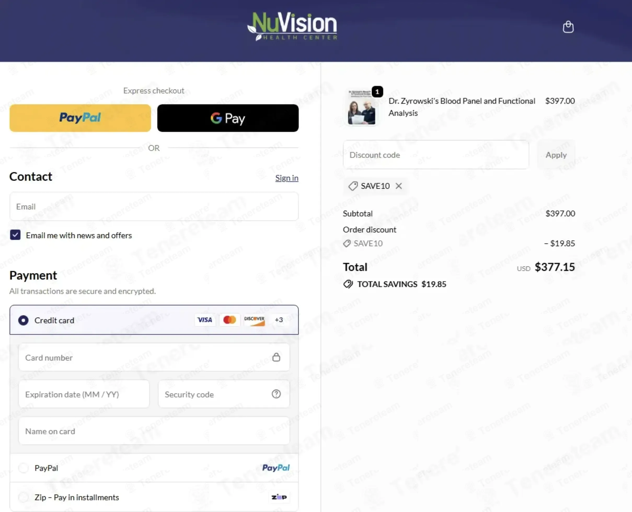 NuVision Health Center coupon code: 5% off with SAVE10. Tested and valid as 2 months ago.