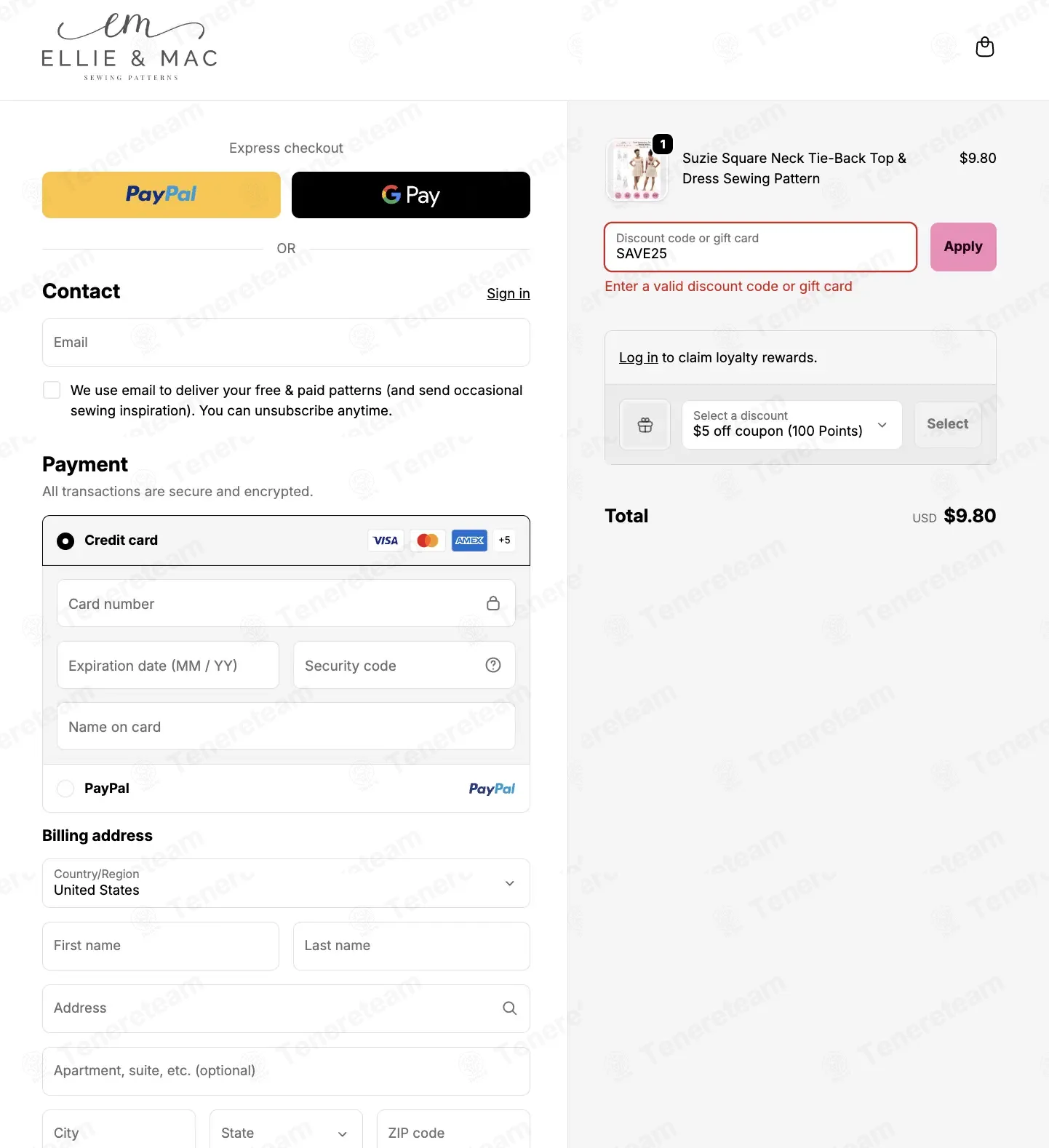Ellie and Mac coupon code: 25% off with SAVE25. Tested and valid as 3 months ago.