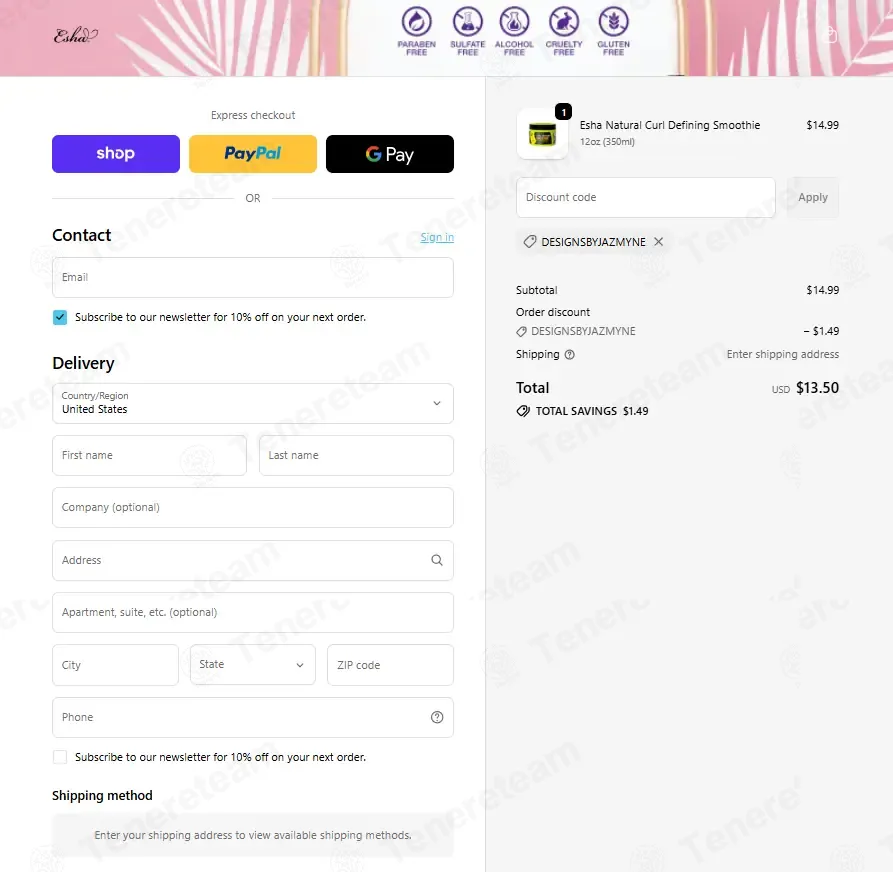 Esha Girl coupon code: 10% off with DESIGNSBYJAZMYNE. Tested and valid as 1 month ago.