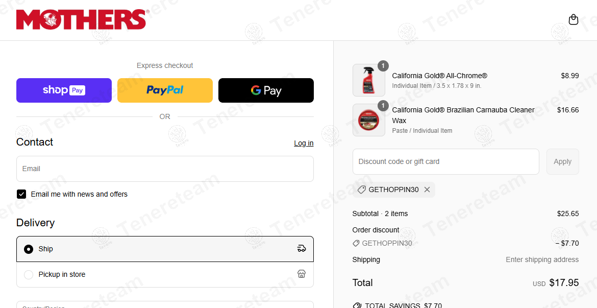 Mothers coupon code: 30% off with GETHOPPIN30. Tested and valid as 1 year ago.